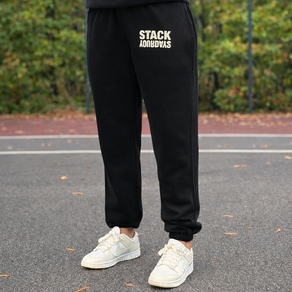 Black Reverse Sweatpants
