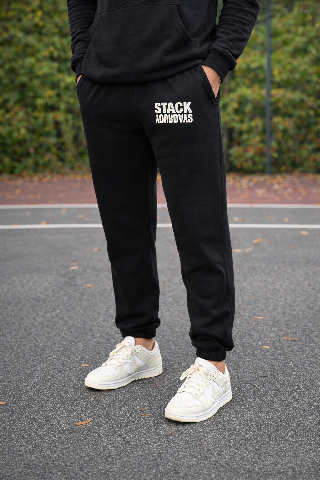 Black Reverse Sweatpants